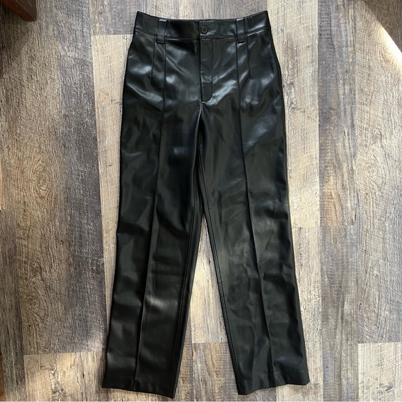 Zara Full Length High Rise Francoise Faux Leather Pants - Picture 6 of 8
